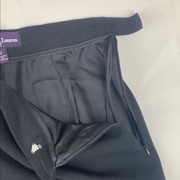 Ralph Lauren women's size 6 small purple label black wool pencil skirt straight - Picture 10 of 12